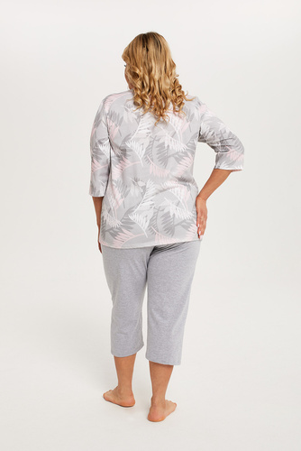 Bartonia Pigiama donna manica 3/4 e pantalone 3/4 Moda italiana - stampa/melange