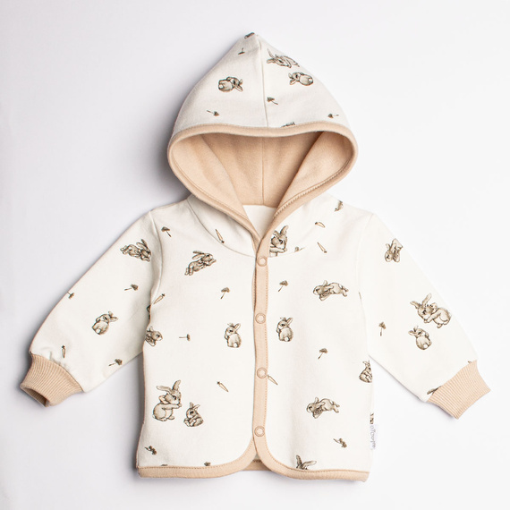 221272 Kiku Nicol felpa sportiva bambini con cappuccio con coniglietti