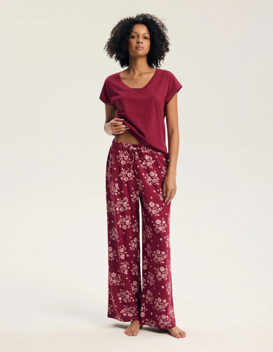 Pigiama donna Henderson Ginni 45420 100% cotone pantaloni lunghi gatti