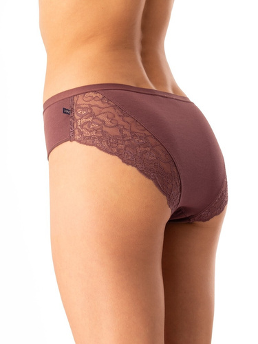 Mutandine da donna in cotone Key LPC 590 beige marrone - set di 2 pezzi in scatola, taglio confortevole