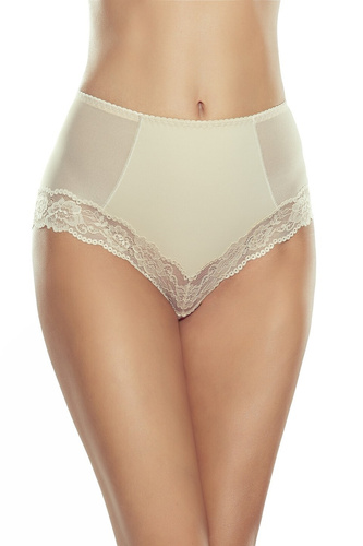 Eldar Veridia mutandina modellante beige, vita alta, bordo in pizzo, microfibra