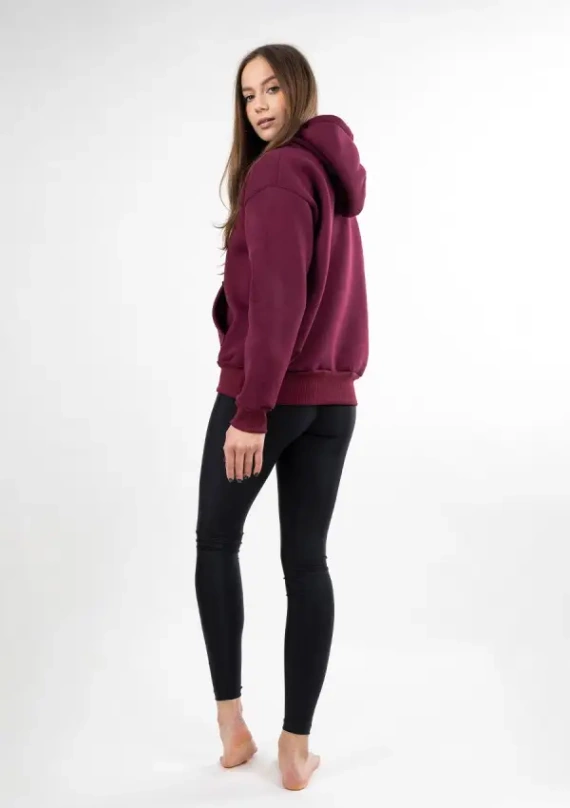 DK-K-B10 DKaren bordeaux - set leggings e felpa da donna, comodo ed elegante