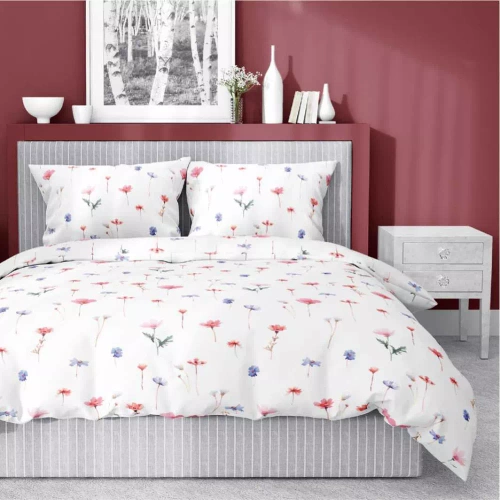 5486 B Detexpol Satin Stories bianco - rosa | 100% cotone, trama satinata, cerniera, confezione regalo