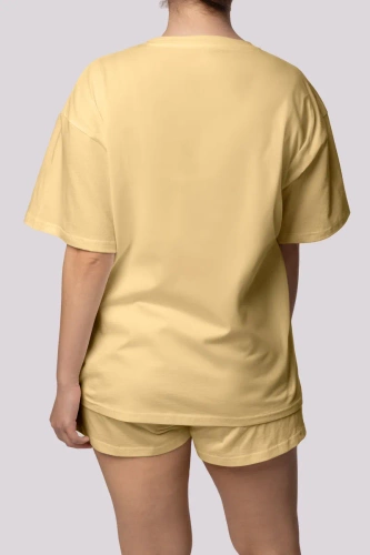 Bliss pigiama da donna a maniche corte Mona giallo