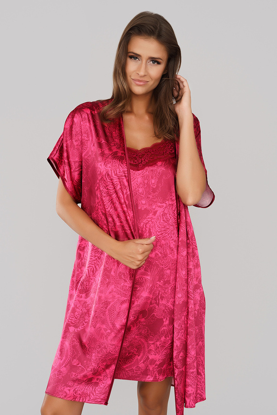 Impresja Accappatoio da donna Moda italiana bordeaux