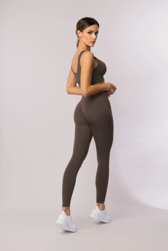 Leggings donna SPAIO Flex Innergy 2.0 senza cuciture al cioccolato, supporto al recupero