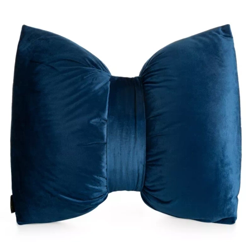 Cuscino natalizio Eurofirany blu navy 45x55 - fiocco in velluto