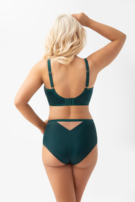 Gorsenia F034 Aisha slip donna verdi pieni in tulle ricamato microfibra