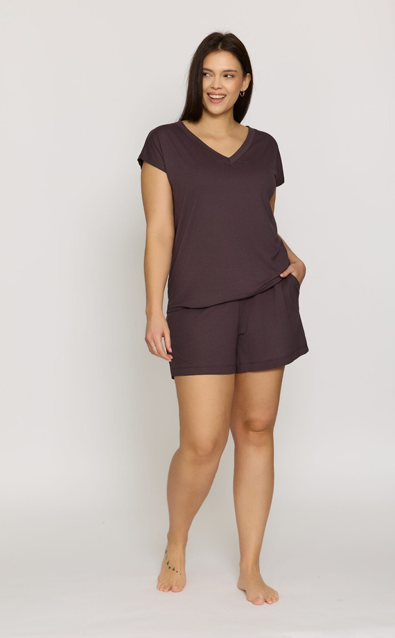 Maglia pigiama blu Mefemi Mila PG71 viscosa morbida comfort  brown