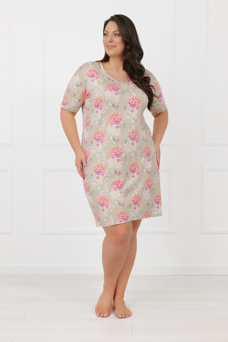 Camicia da notte Harmonia Moda italiana manica corta in viscosa elegante