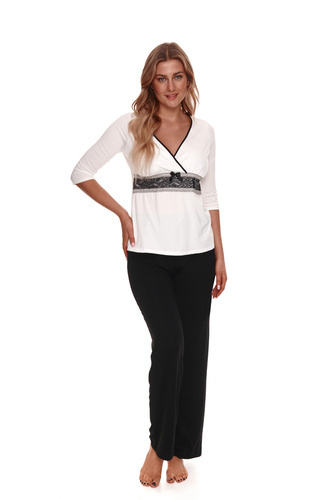 347 Lupoline pigiama donna -ecru nero