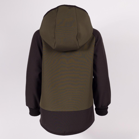 229021 Nicol Giacca softshell bambini con pile, cappuccio, riflettente - khaki