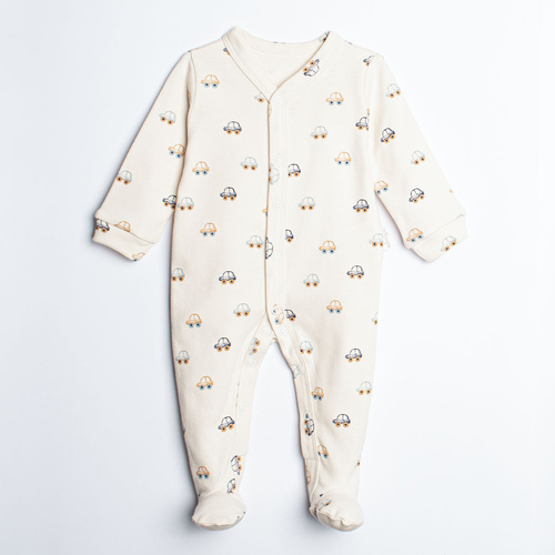 Nicol Olo 222031 tutina neonato 100% cotone automobili crema