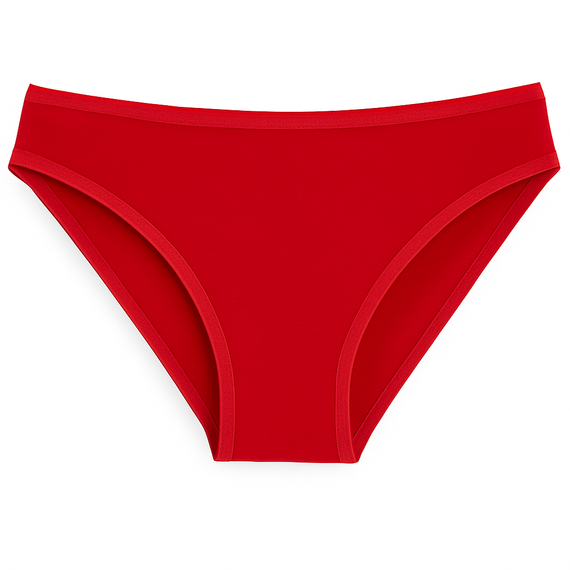 004 Limited Mutandine da donna De Lafense - classiche, a vita bassa, in viscosa - rosso