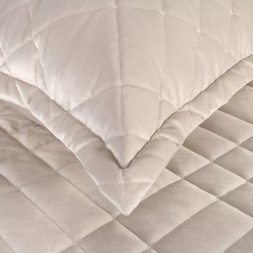 Ria 6 Copriletto decorativo in velluto Eurofirany crema