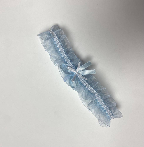 221 De Lafense giarrettiera in chiffon - azzurro