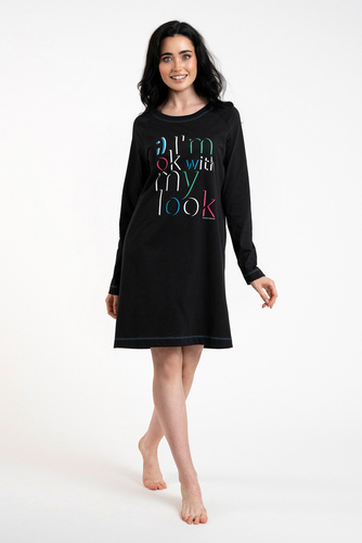 Camicia da notte Olza Moda italiana - nero