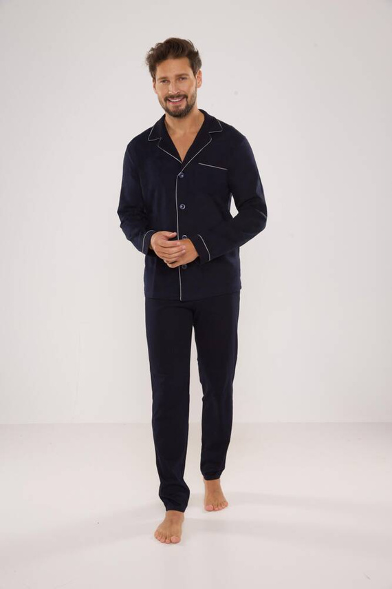 729 Norberto Pigiama da uomo De Lafense - blu navy