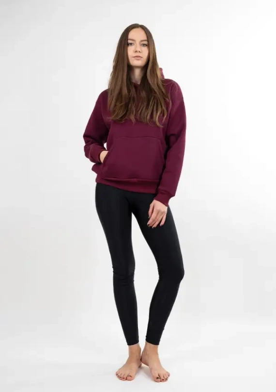 DK-K-B10 DKaren bordeaux - set leggings e felpa da donna, comodo ed elegante