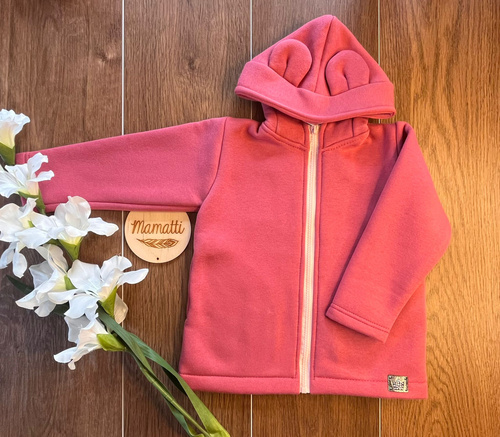 Felpa con cappuccio e zip da bambina BH105 malaga - Mamatti