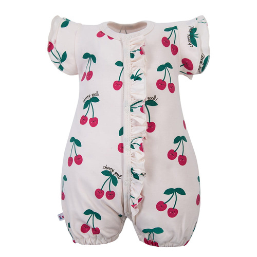 Pagliaccetto bambina Cherry Eevi cotone 95% comodo per estate