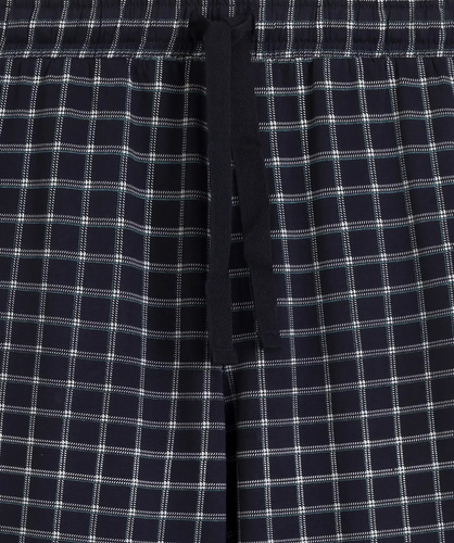Atlantic NMP-404 Pigiama Uomo 100% Cotone Pantaloni Lunghi a Quadri Blu Scuro