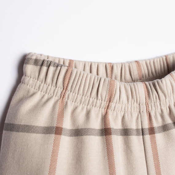 221198 Kiku Nicol pantaloni larghi a quadri in cotone per bambini