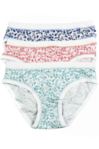 3362 MINI-5H100 Confezione da 3 mutandine Cotonella da donna in cotone, mini scollate