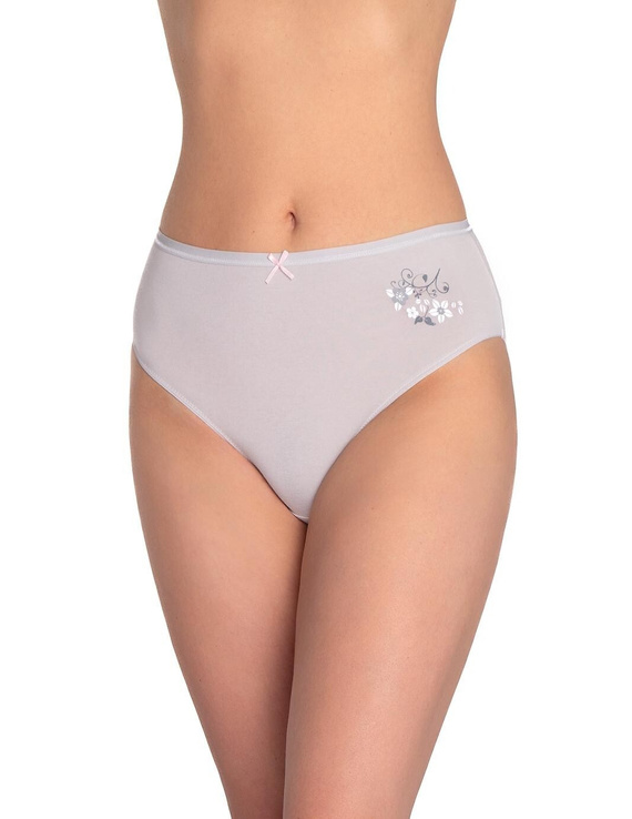 Mutandine da donna L-120BI-96 Lama grey graphite-cotton, confezione da 3 pezzi, comode e classiche