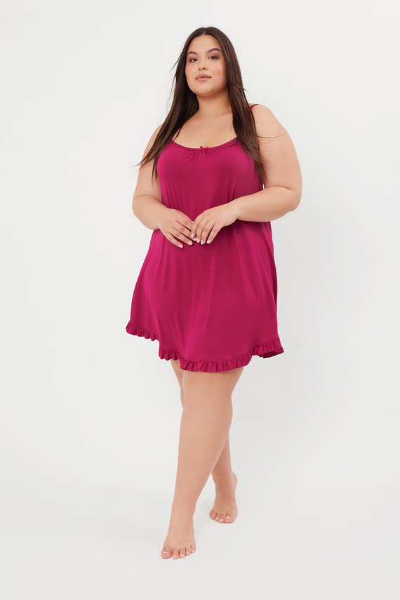 Camicia da notte, cinturino stretto Moda italiana - vino