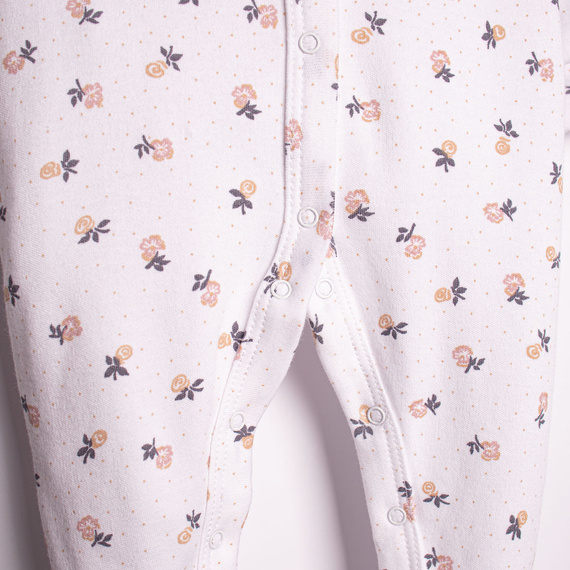 220031 Tutina neonato Nicol cotone 100% fiori con piedini