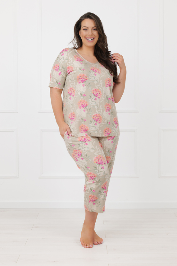 Pigiama donna Harmonia Italian Fashion pantalone manica corta 3/4 viscosa