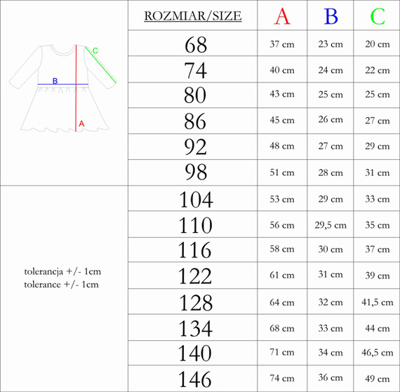 212169 Abito Tola Nicol per bambina - 100% cotone, manica lunga, balze, lavorazione a lucido