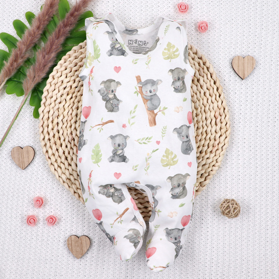 Nini Tutina Neonato Sweet Koala 100% Cotone Biologico – Made in Polonia