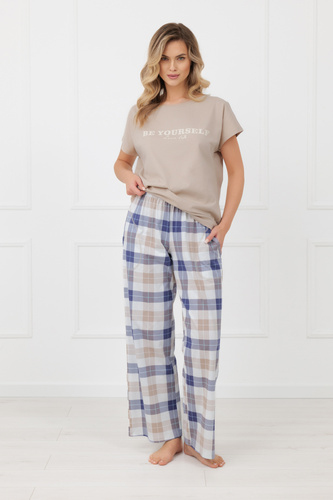 Pigiama donna Rima Italian Fashion 100% cotone pantaloni lunghi