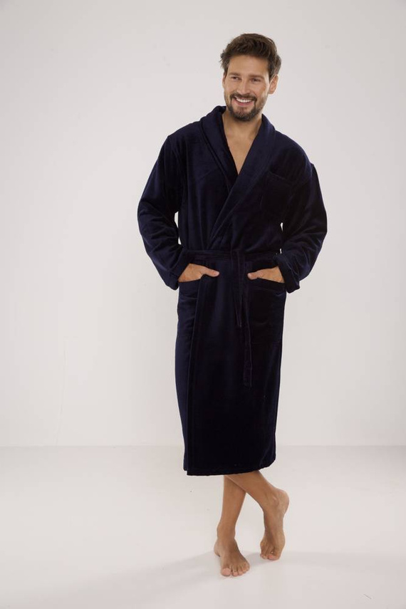 803 / 819 Vestaglia da uomo in spugna gemellare Forex - tutto blu navy (blu scuro)