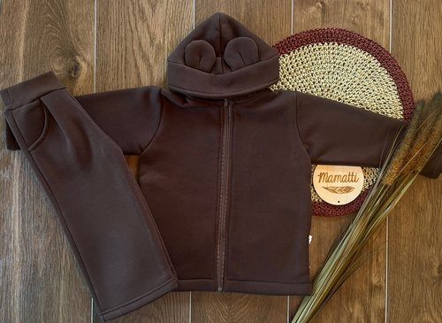 Set tuta bambino DH118 cioccolato - Mamatti