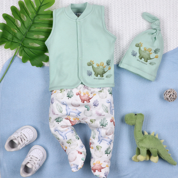 ABN-5579 Cappellino per bambini Dino Explorer Nini - cotone organico, morbido e traspirante