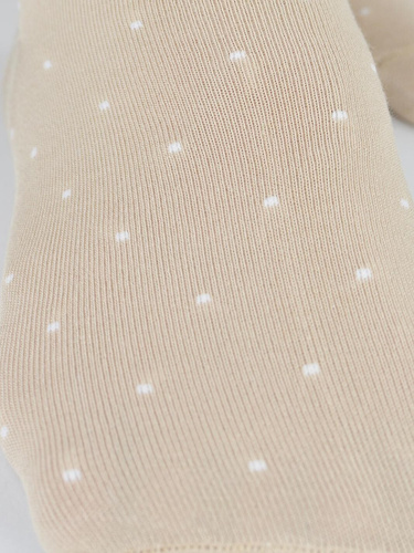 Calzini donna invisibili Noviti ST077 – modal, pois, cuciture piatte beige