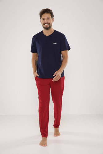 624 Pigiama Kevin Forex Uomo - blu navy-bordeaux