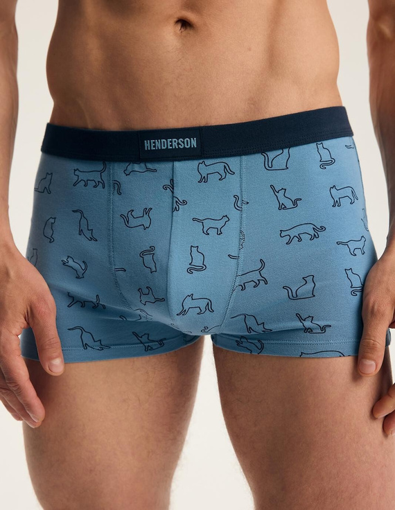 Bokserki męskie Henderson 46100 Fur2 2-pak in cotone con elastico largo e logo
