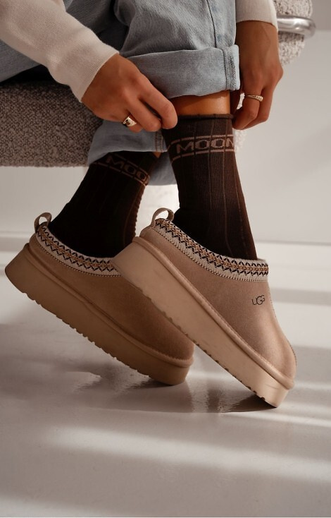 0071-009 Calze da donna Unique Milena marrone - cotone, mezza spugna