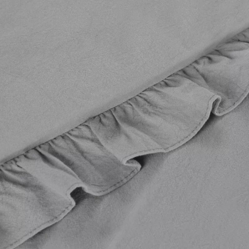 Biancheria da letto in cotone con balza Eurofirany 100% cotone con cerniera argento
