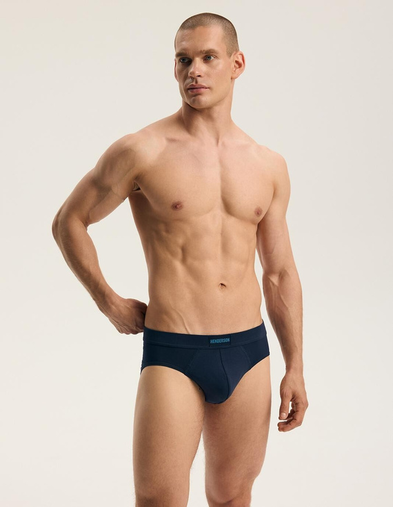 Slip da uomo Henderson Brex 45297 2 pezzi blu navy 93% cotone