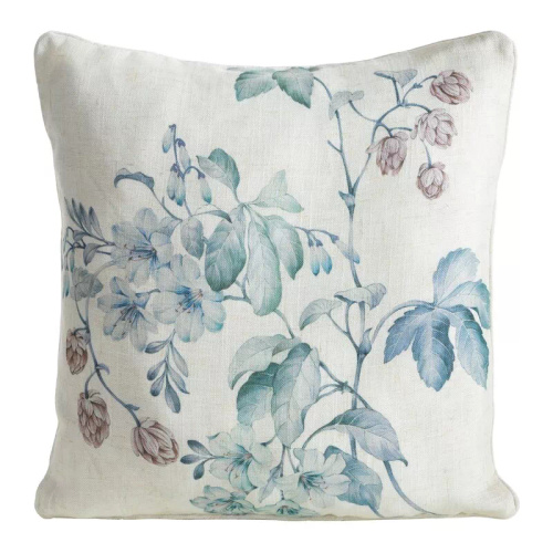 Lino 41 Federa decorativa Eurofirany | Verde naturale, motivo a foglie