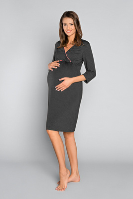 Italia Fashion maternità e allattamento manica 3/4 sonata - melange scuro/capelli