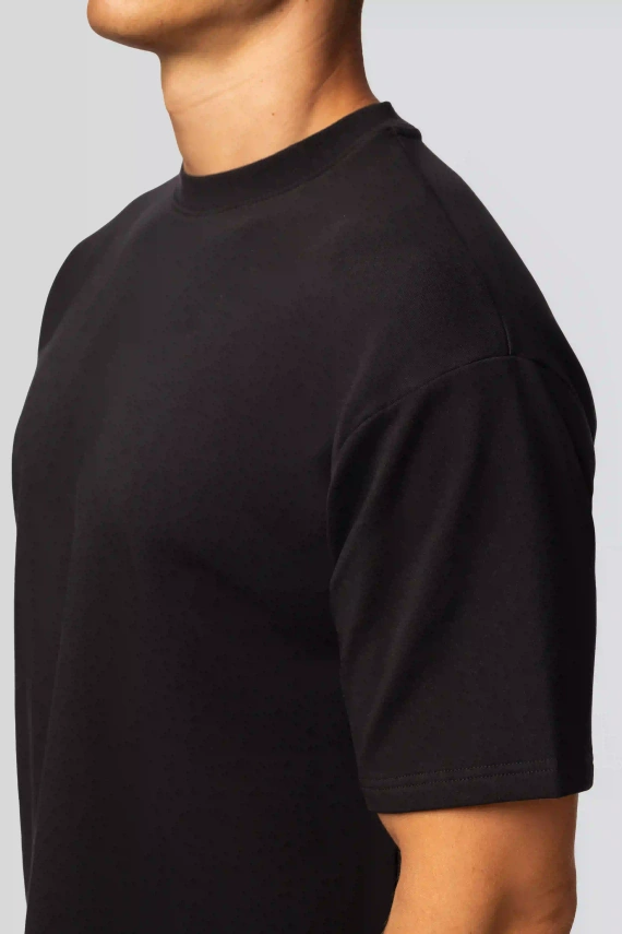 Camicia casual da uomo in cotone nero - vestibilità classica, flessibilità e comfort