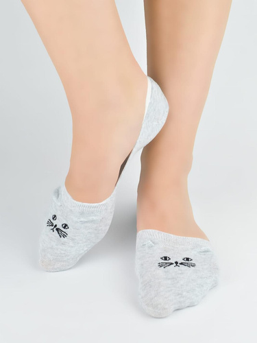 Ballerine ST115 calzini donna cotone gatto 3D antiscivolo