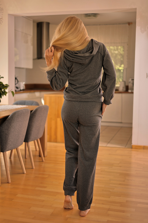 Tuta Brav donna Mirale | Set confortevole in cotone | Produzione polacca - grigio