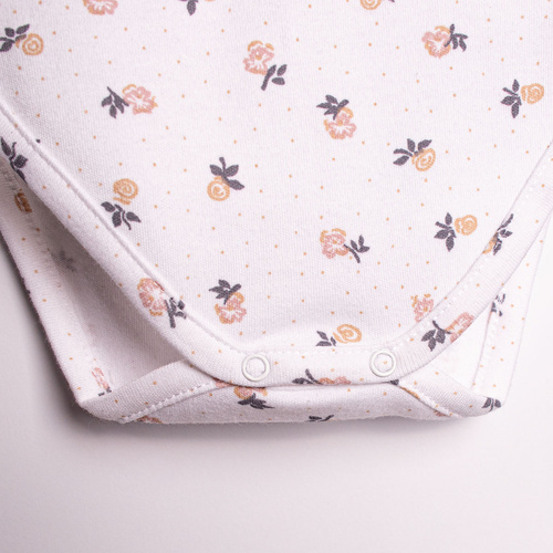 Body per bambina Nicol 220095 con maniche corte, cotone, fiori delicati